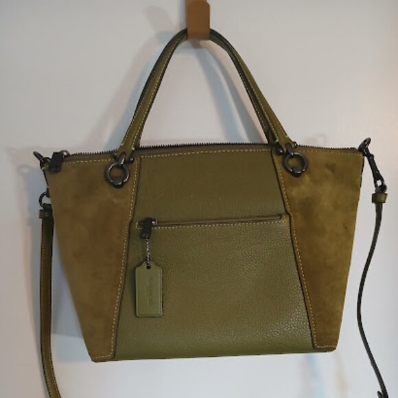 Coach leather and suede Handbag - Picture 2 of 7